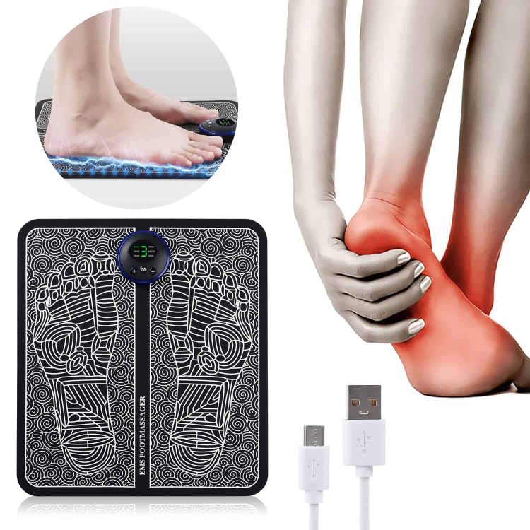 🔥 Luxybay™ Digital Rechargeable Foot Massager – 6 Vibration Modes