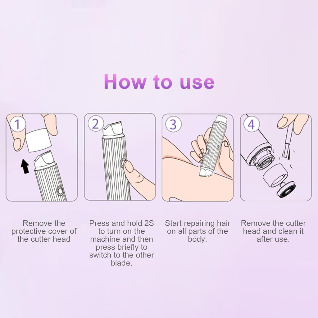 Portable Double Head Electric Shaver for Painless Smooth Travel Grooming