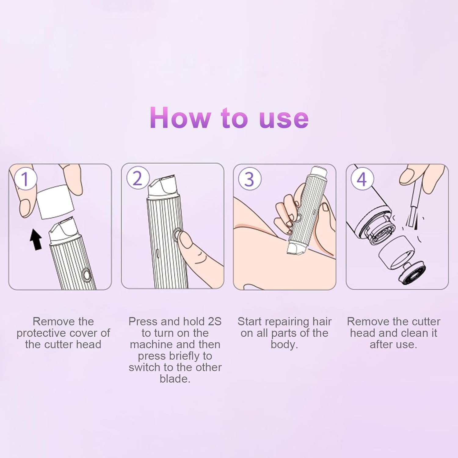 Portable Double Head Electric Shaver for Painless Smooth Travel Grooming