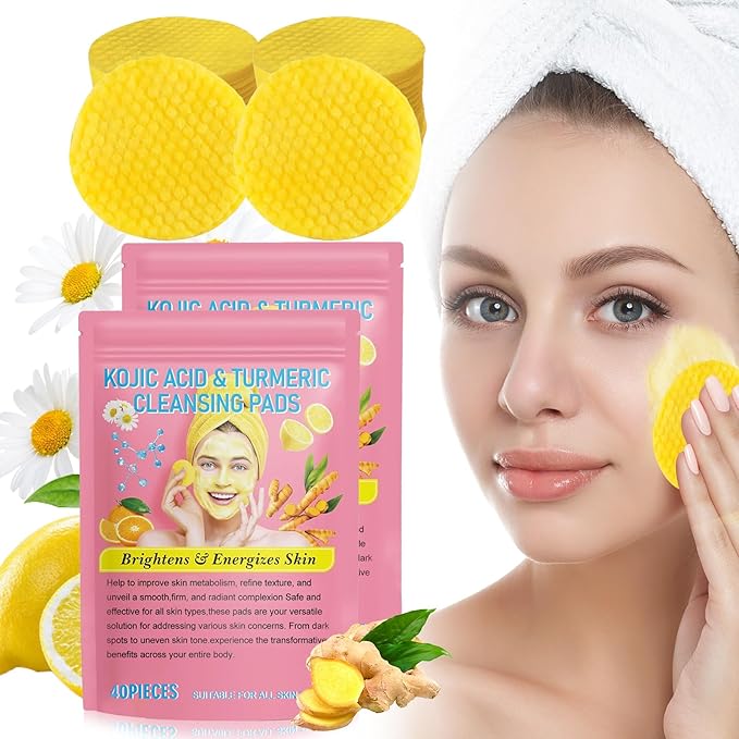 40 pieces per pack Turmeric Acid Cleaning Pads